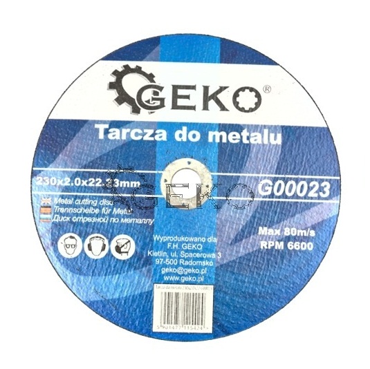 Geko fém vágókorong 230x 2x 22,23 mm