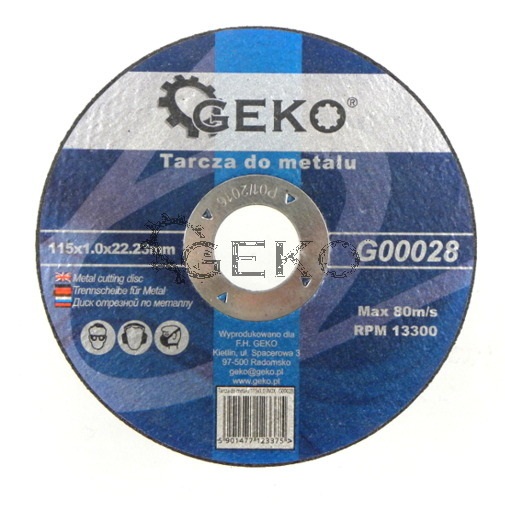 Geko fém vágókorong 115x 1x 22,23 mm