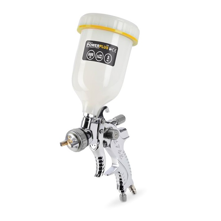PowerPlus felsőtartályos festékszóró pisztoly 600cc