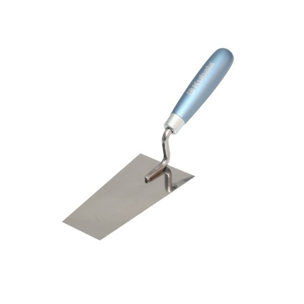 Kubala rozsdamentes stukkó trapézkanál 80x145x55 mm Fa nyél