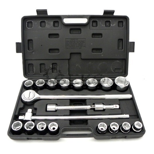 GEKO 21 darabos dugókulcskészlet 3/4" 19-50mm, 6 lapfejű