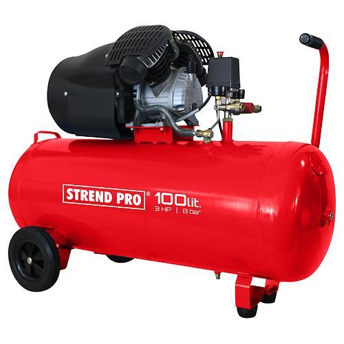 Strend Pro 100 literes 2 hengeres olajos kompresszor 8 BAR/ 2,2 Kw