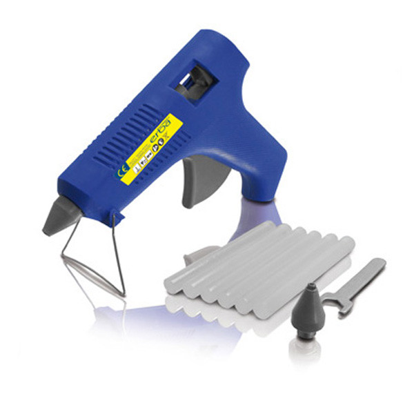 Erba ragasztópisztoly 80W-os  + 4db ragasztó rúd