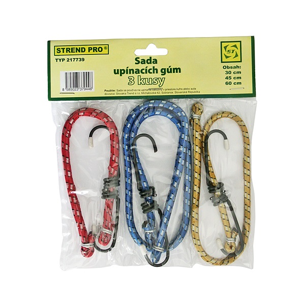 Strend Pro gumipók, 8mm átmérő, 3db-os készlet