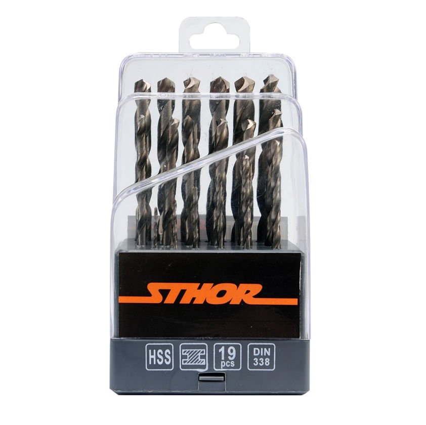 STHOR HSS fúrószárkészlet 1-10mm 19 db