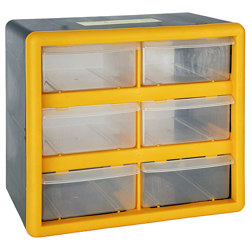 STR 6 fiókos szortimenter, 265x160x235mm, 12kg max.