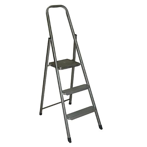 STR acél létra, 3 fokos, 130cm, 120kg teherbírás