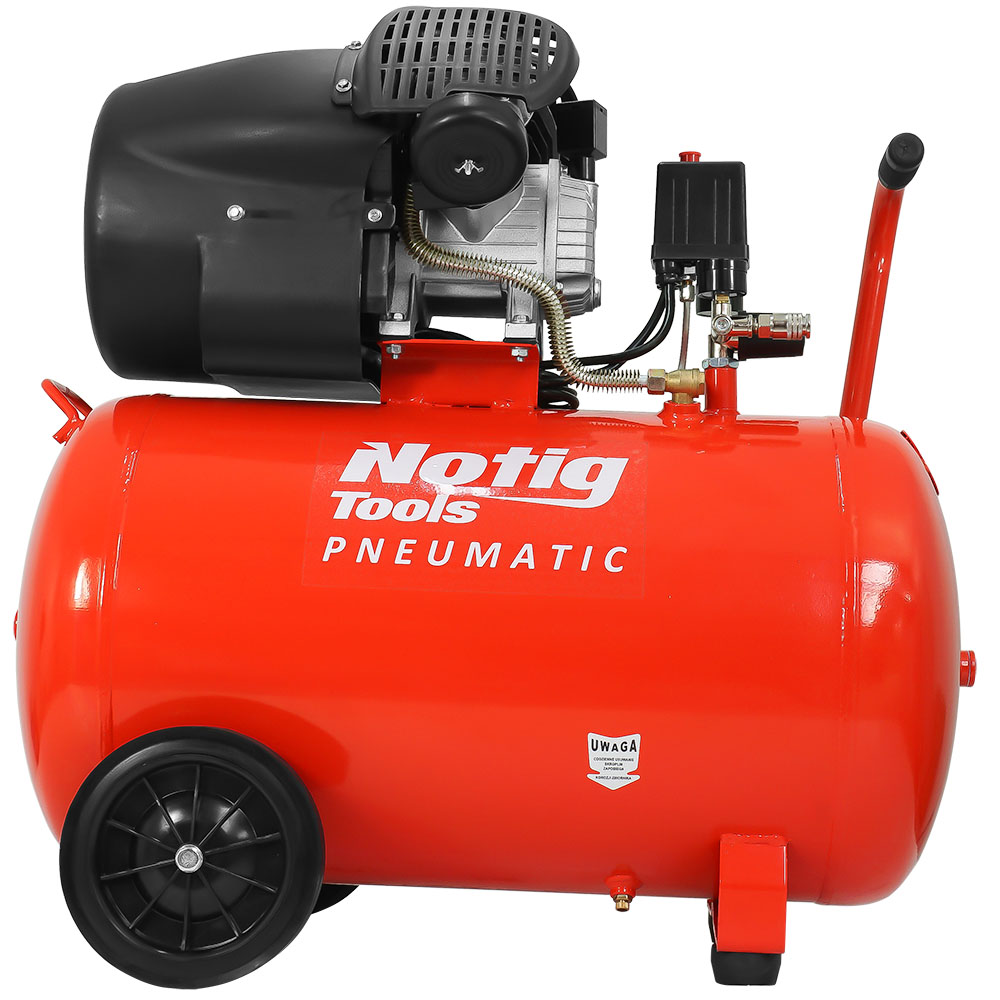 Notig 100 literes 2 hengeres olajos kompresszor 8 Bar ,440L/perc
