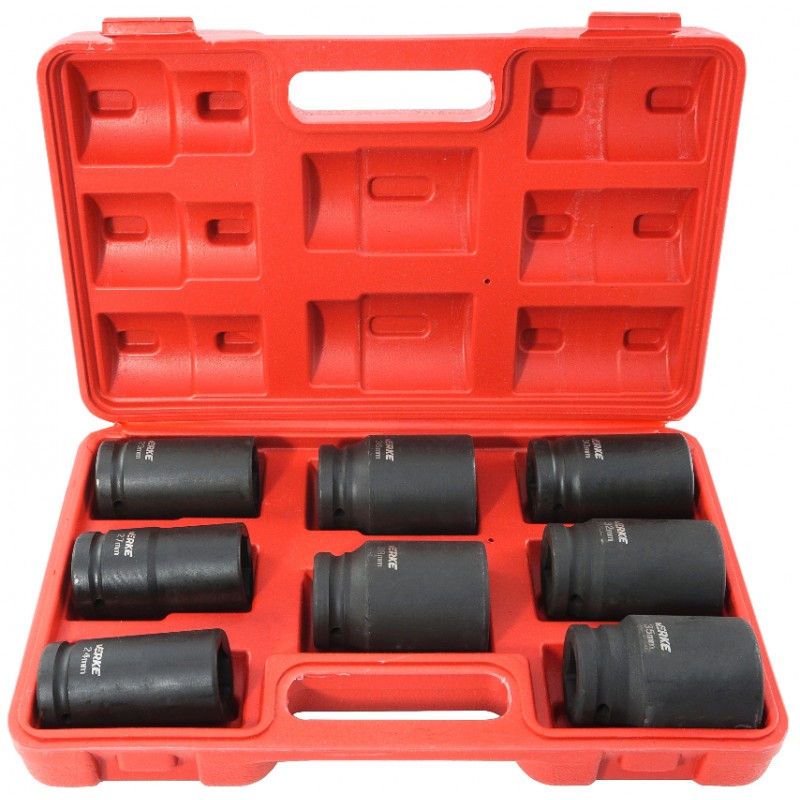Verke 8 részes gépi dugófej készlet 3/4" 24-38mm