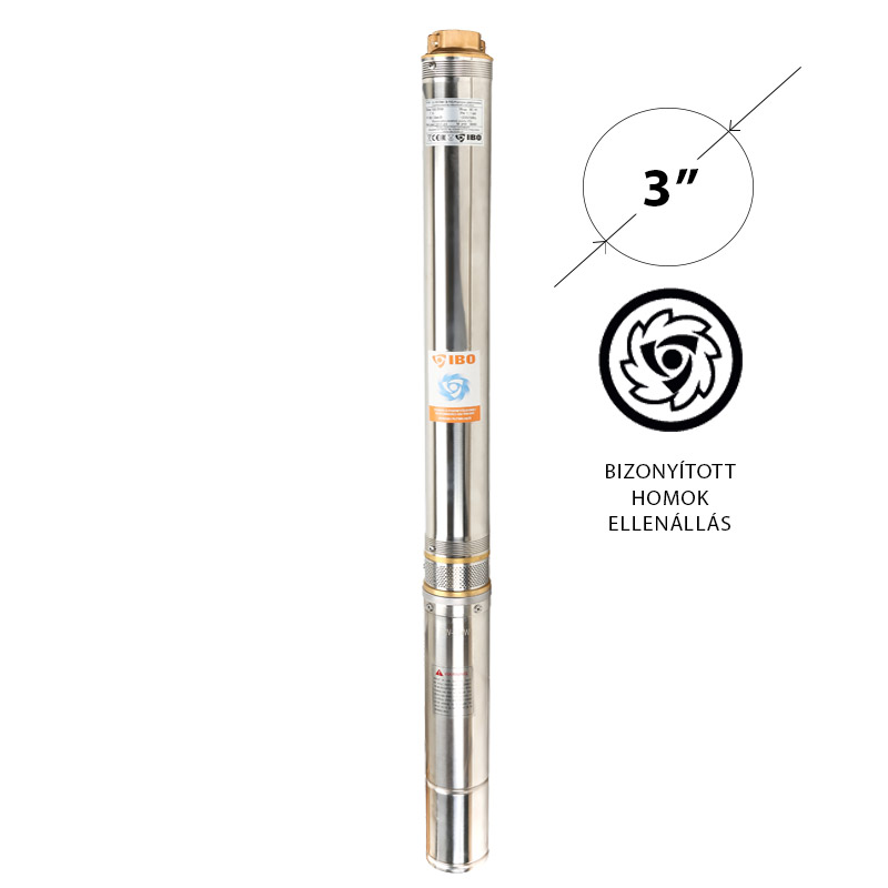 IBO csőkút szivattyú 3" homoktűrő 1100W 4200L/óra