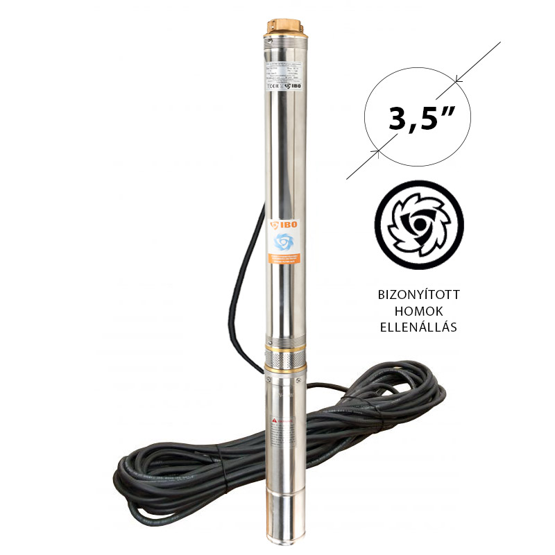 IBO csőkút szivattyú 3,5" homoktűrő 800W 6300L/óra