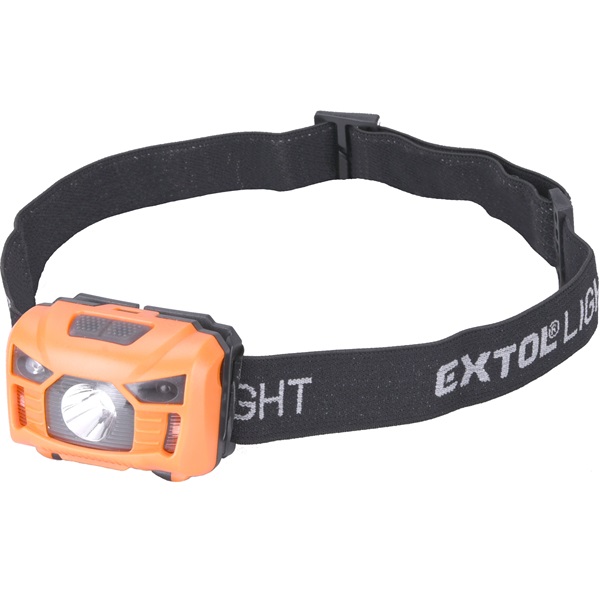 Extol 3W CREE LED fejlámpa, IR szenzor, akkus, fehér/vörös fény