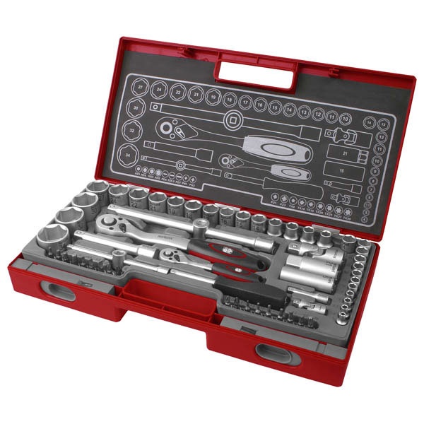 Fortum dugókulcs klt. 1/2", 1/4", 60db, 61CrV5; mattkróm