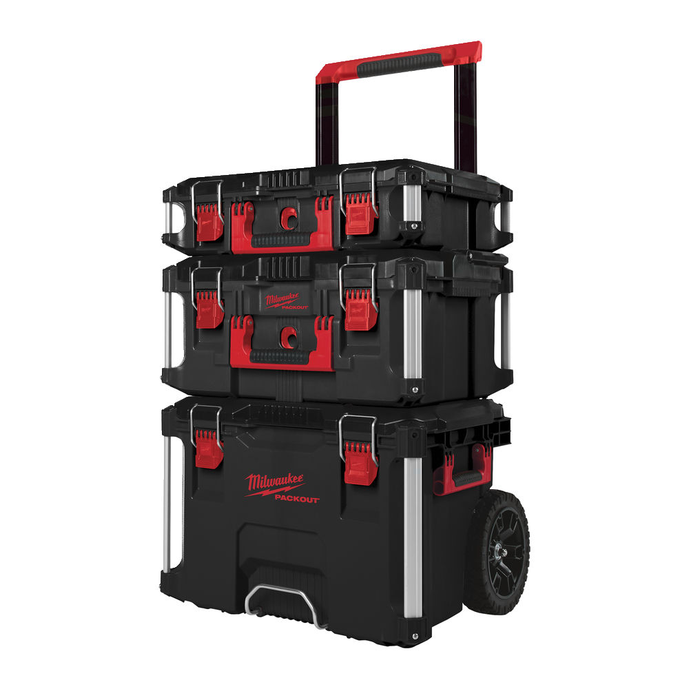 Milwaukee 3 részes gurulós moduláris szerszámosláda Packout 123