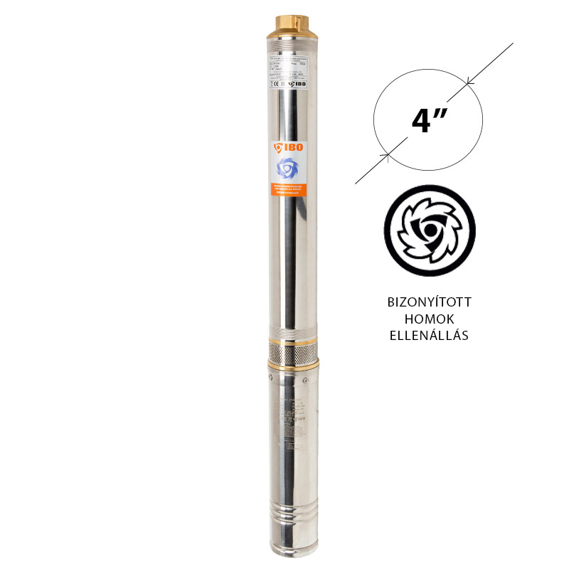 IBO csőkút szivattyú 4" homoktűrő 1100W 5640L/óra
