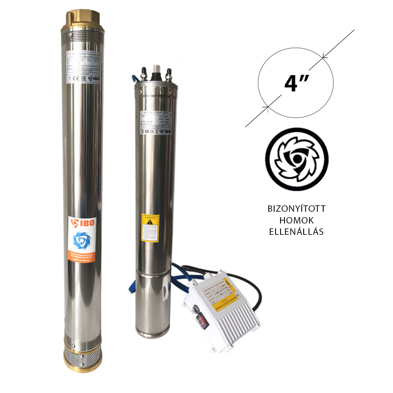 IBO csőkút szivattyú 4" homoktűrő 2200W 9720L/óra