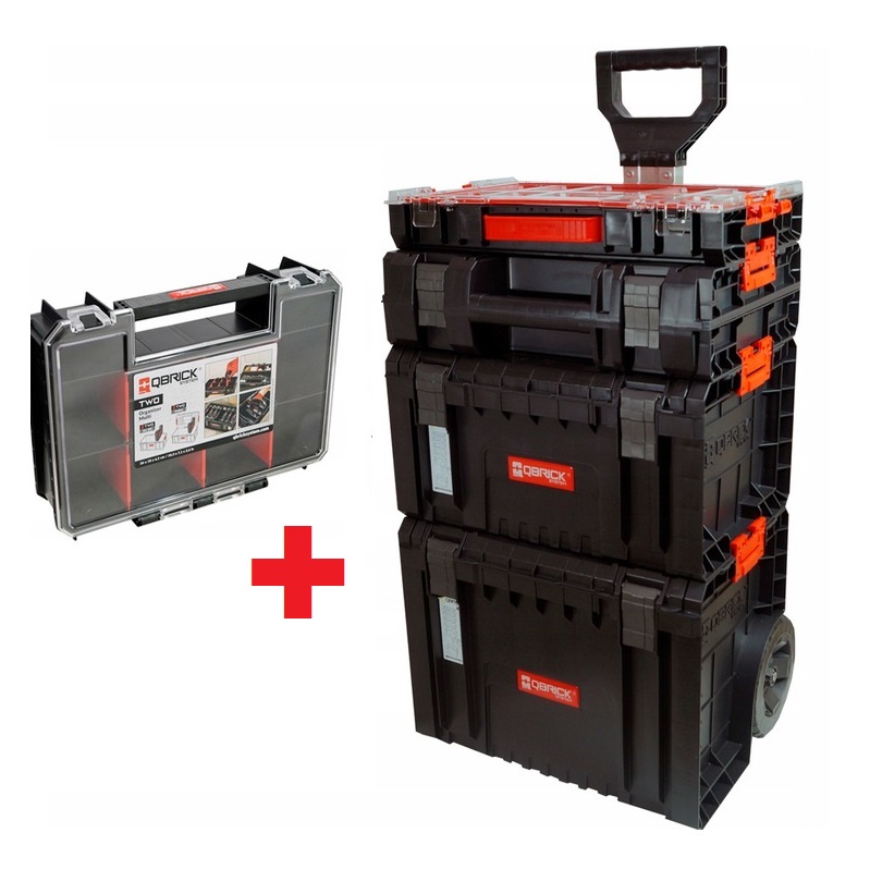QBrick System Pro gurulós szerszámkoffer készlet, 5 az 1-ben