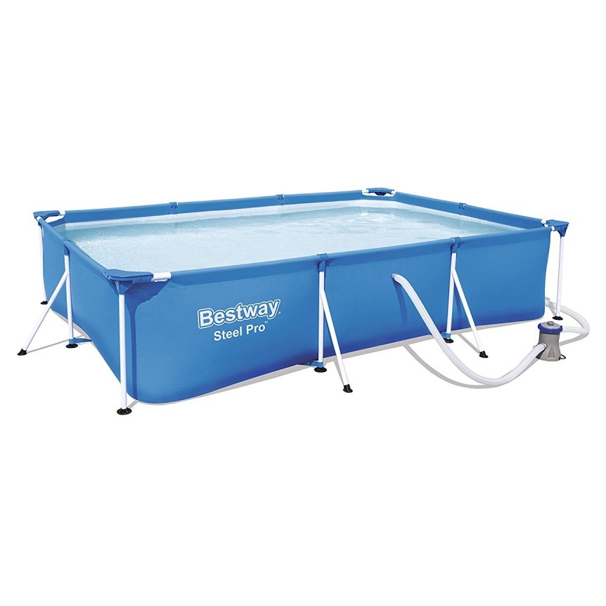 Bestway® 56411 fémvázas medence szett 300x201x66 cm vízforgatóval