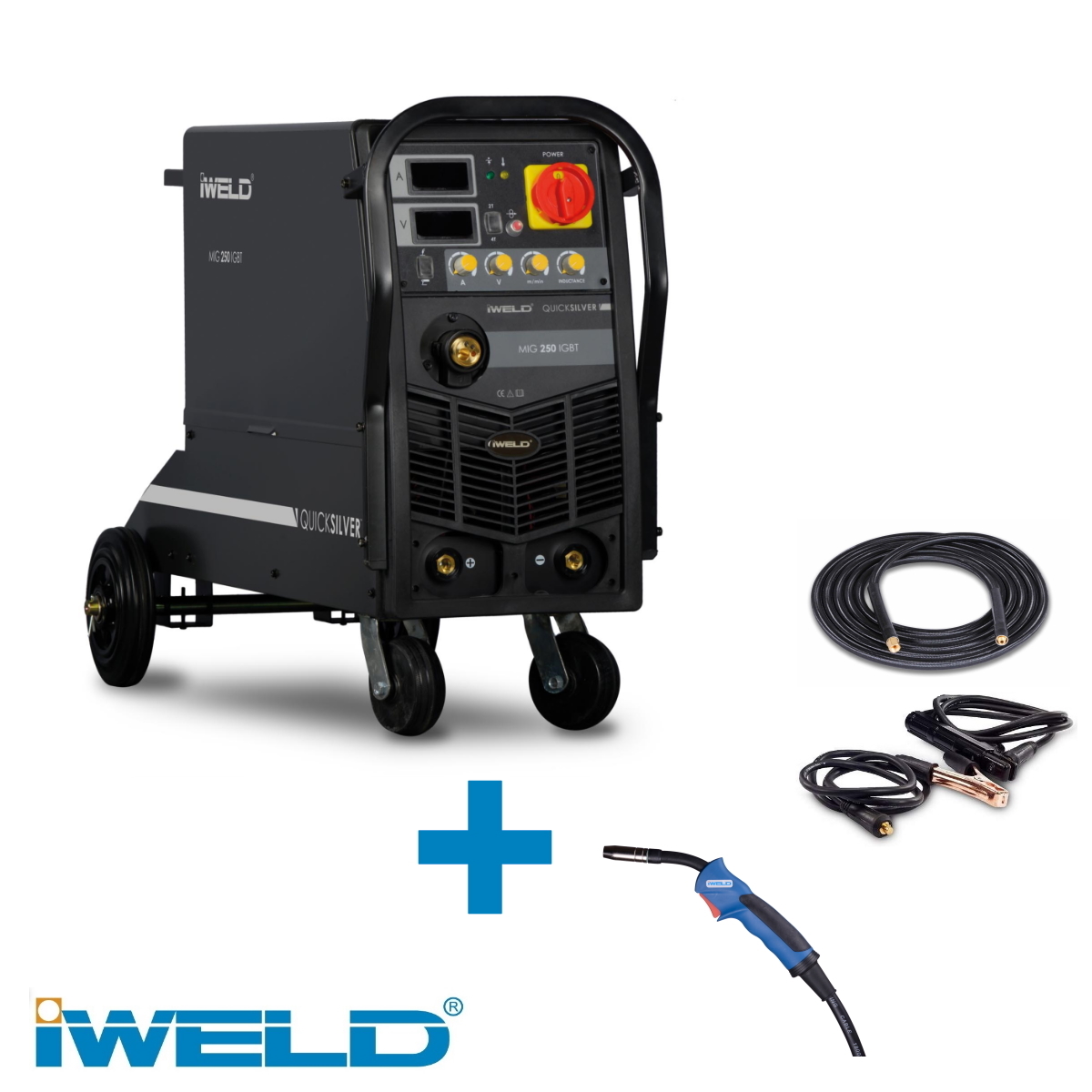 Iweld IGBT 250 A-os MIG/MMA hegesztő inverter + tartozékok
