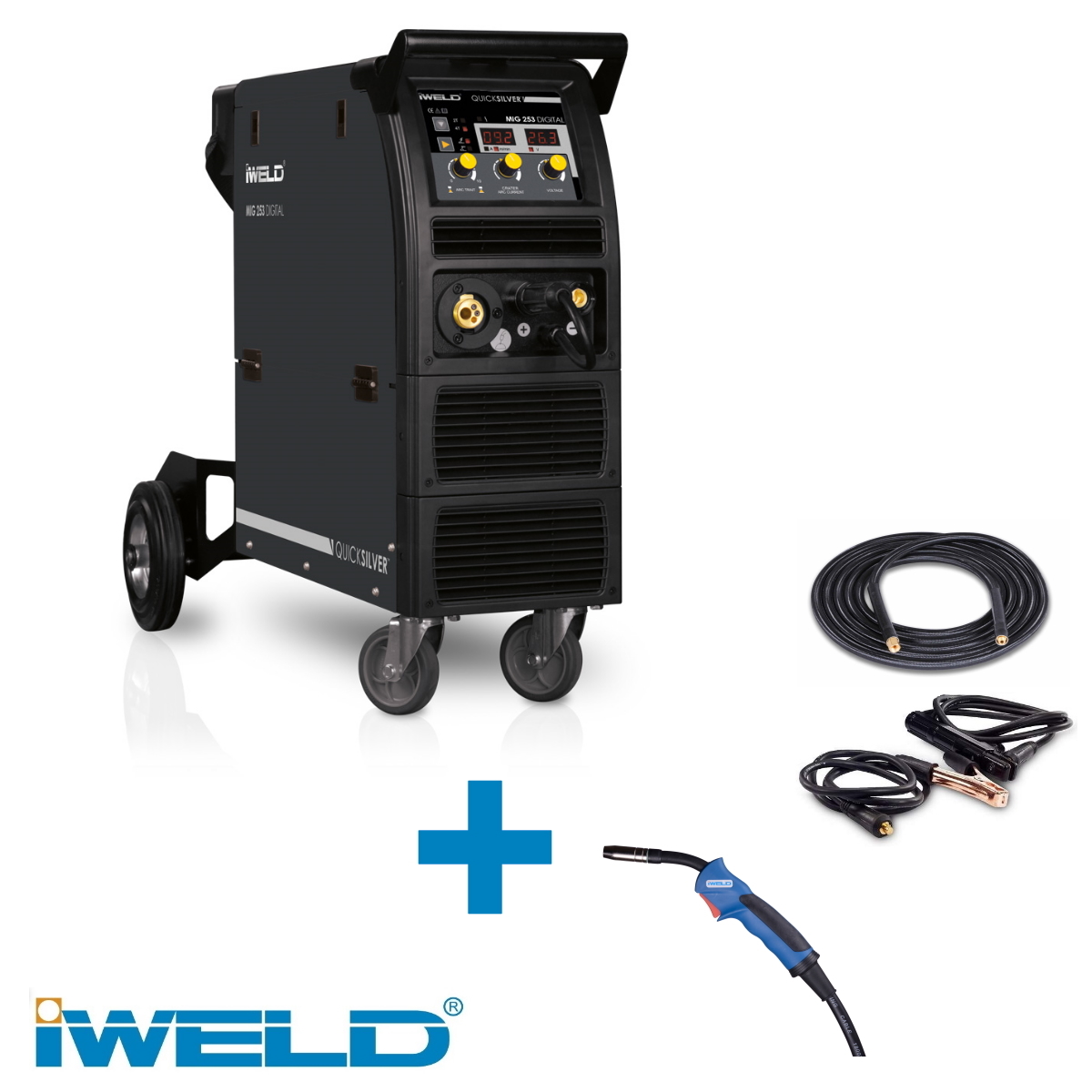 Iweld DIGITAL 250 A-os MMA / MIG hegesztő inverter + tartozékok