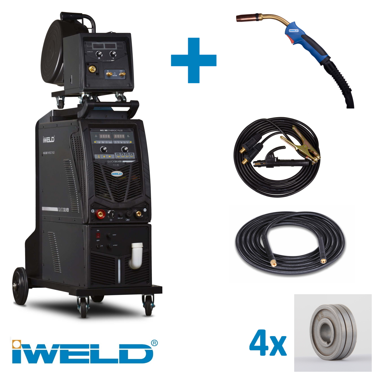 Iweld 350A-os MIG szinergikus impulzusos hegesztőinverter+tartozékok