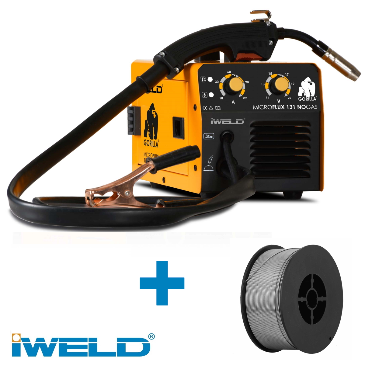 Iweld Gorilla 125 Amperos inverteres porbeles CO hegesztő + huzal