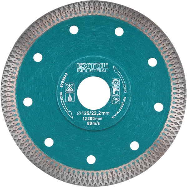Extol Industrial Turbo ipari gyémántvágó 125mm, vékonyított