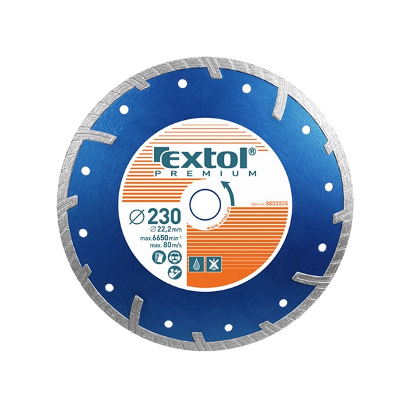 Extol Premium Turbo Plus gyémántvágó tárcsa 230mm