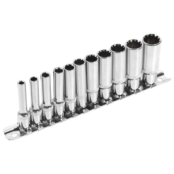 Extol hosszított Multi Lock dugófej klt., 1/4", 11 részes
