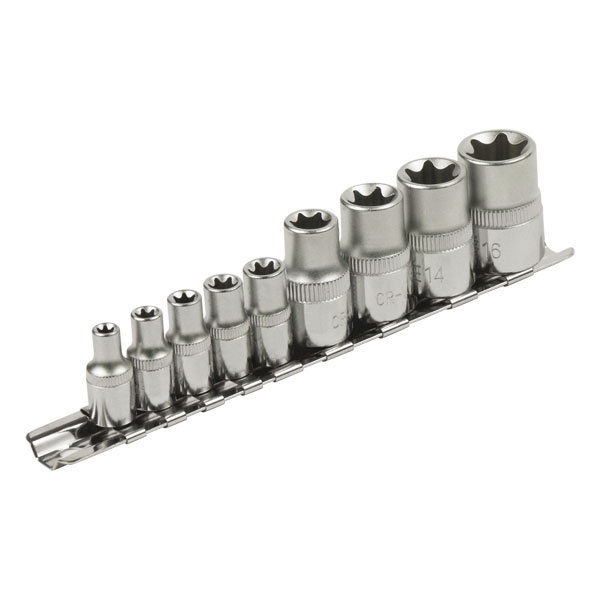 Extol E-TORX dugófej klt, 9 részes, sínen