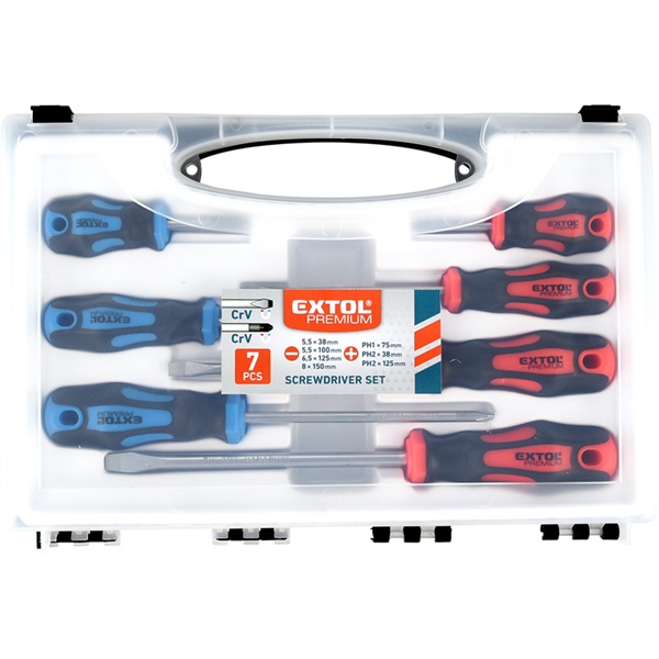 Extol Premium 7 részes csavarhúzó klt.