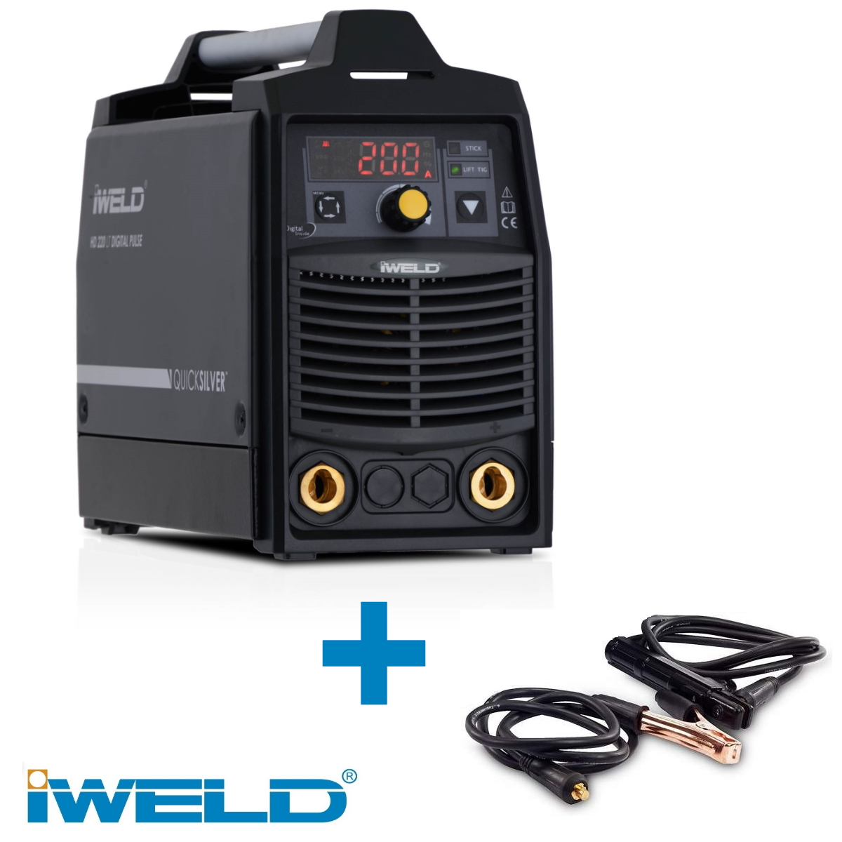 Iweld HD 200 A-os inverteres MMA / AWI hegesztő + tartozékok
