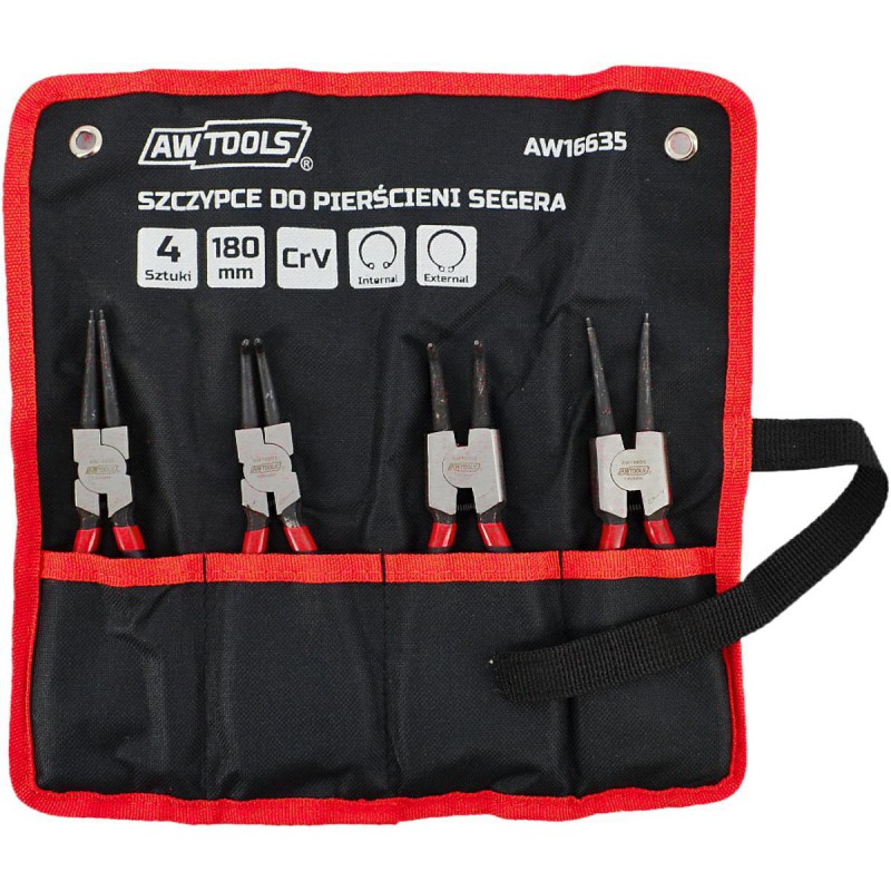 AW Tools 4 darabos seeger fogó készlet 180 mm CrV