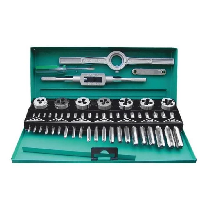 AW Tools 32 db-os menetmetsző és menetfúró készlet M3-M12