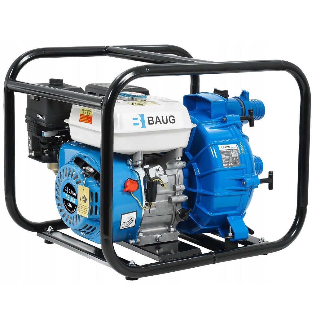 BAUG benzines vízszivattyú 196ccm, 7.5 Le, 500 liter/perc, 2"