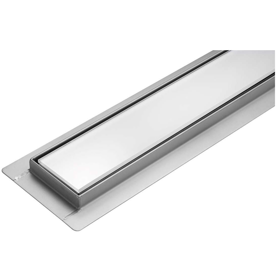 FALA White Glass Inox zuhanylefolyó 80cm