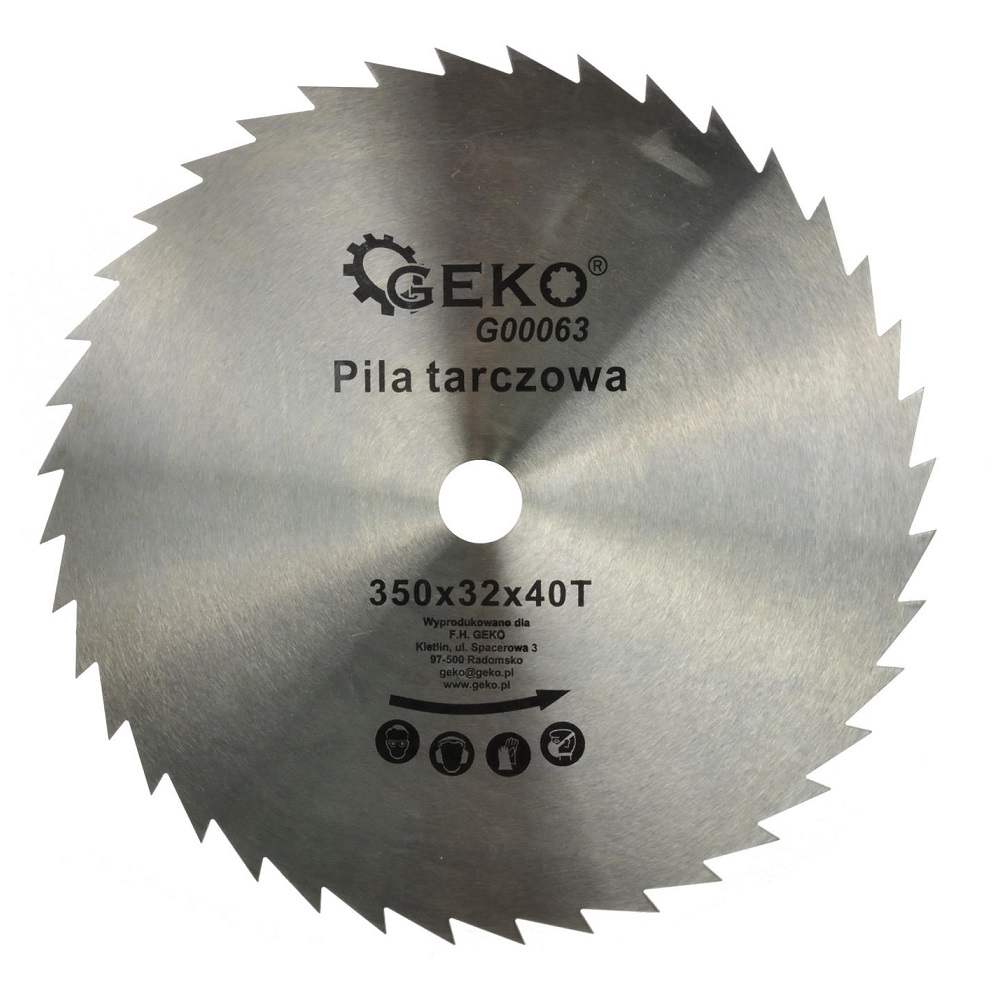 GEKO körfűrészlap fához 350x32mm 40T