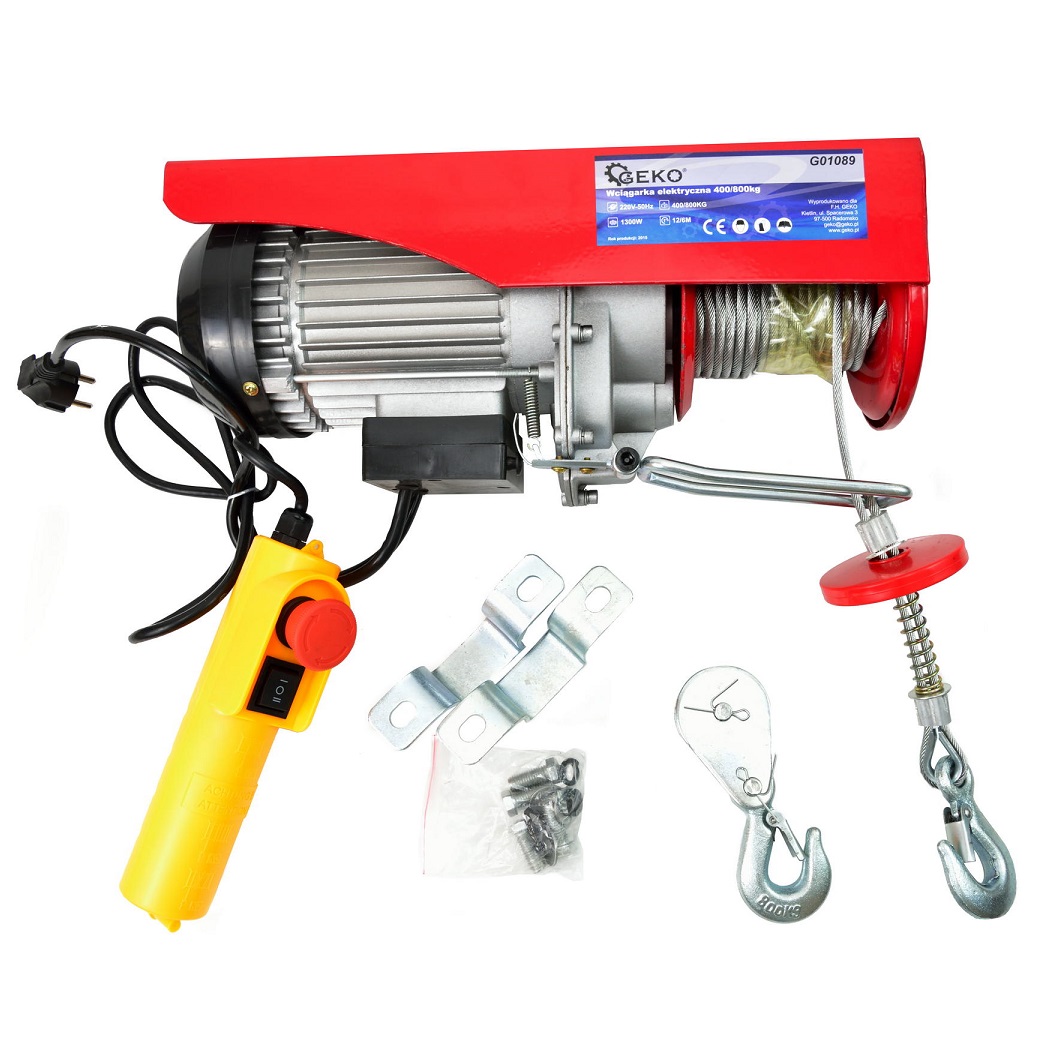 Geko elektromos csörlő 400/800kg 1300W / 12m