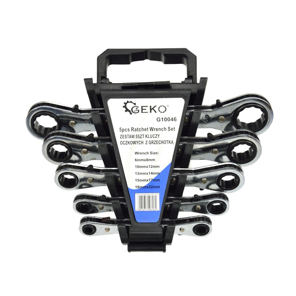 GEKO Racsnis csillagkulcs készlet 5 részes 6-22mm