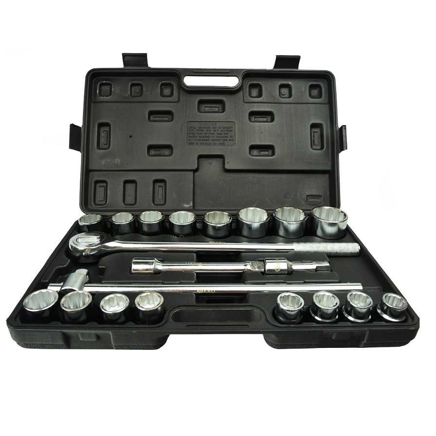 GEKO 21 darabos dugókulcskészlet 3/4" 19-50mm, 12 lapfejű