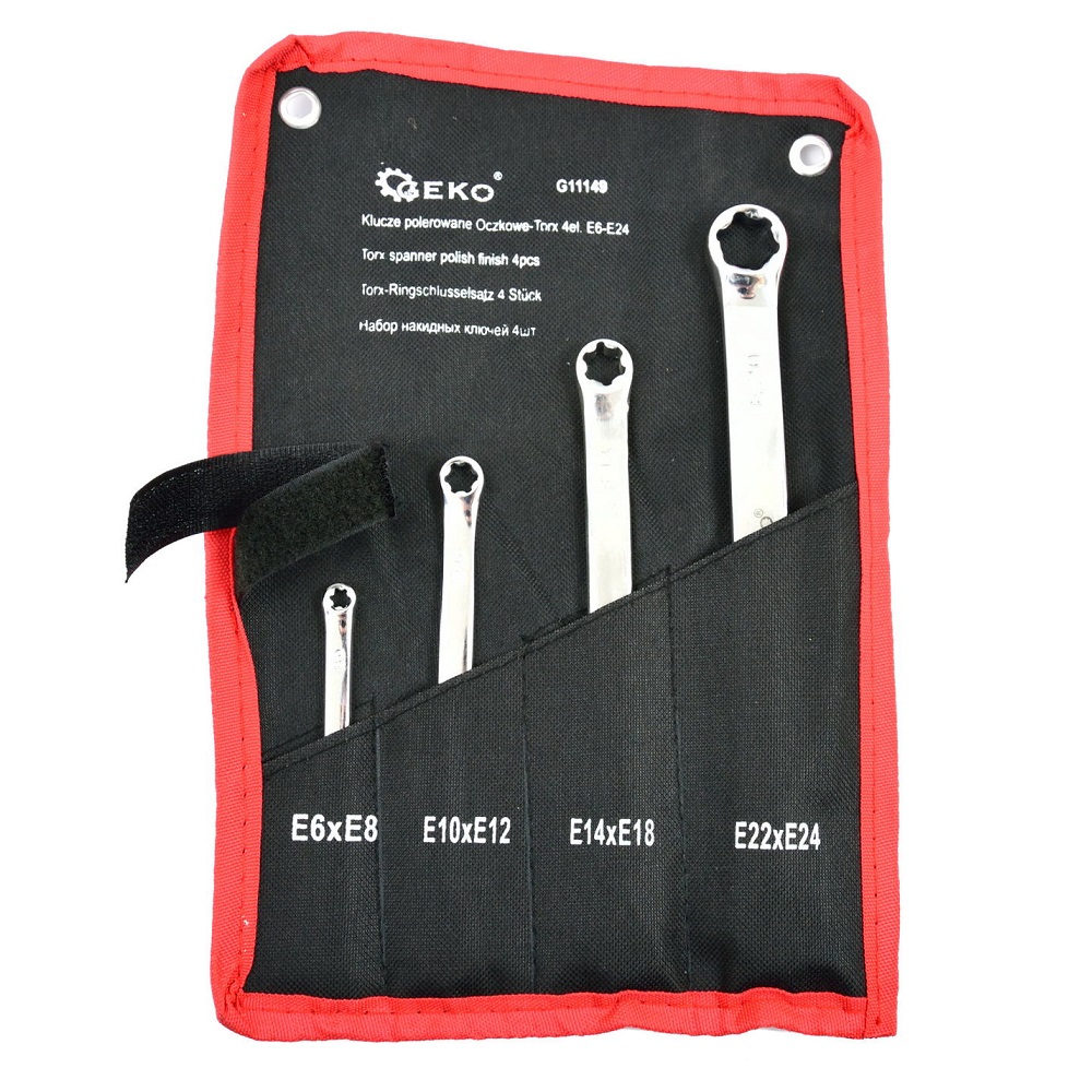 GEKO torx csillagkulcs készlet 4 db-os E6-E24