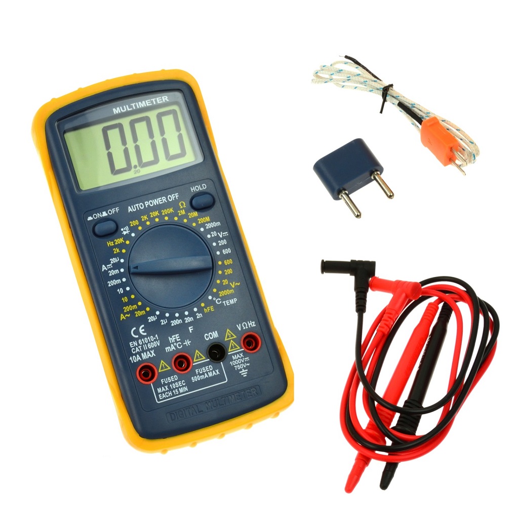 Geko digitális multiméter; Amper/Volt/Ohm mérő, hangjelző