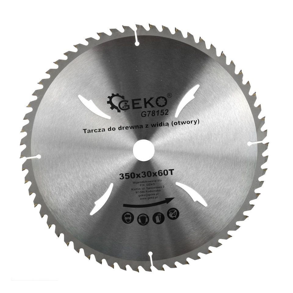 GEKO körfűrészlap fához 350x30mm 60T