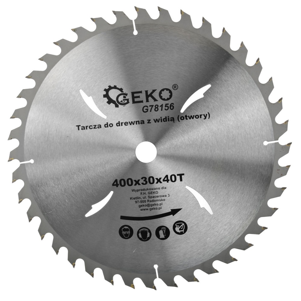 GEKO körfűrészlap fához 400x30mm 40T