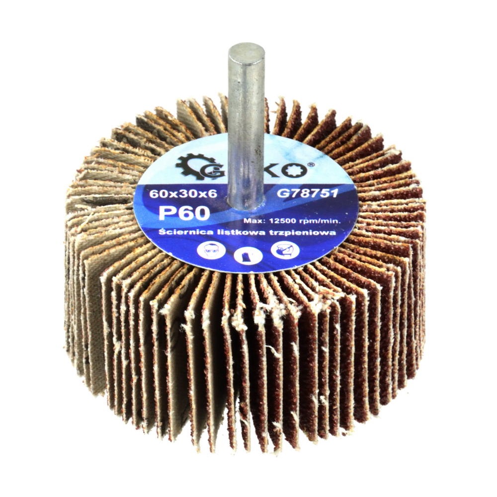 Geko fúrógépbe fogható lapkás csiszolókorong 60x30X6mm (P60)