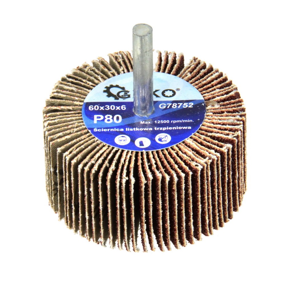 Geko fúrógépbe fogható lapkás csiszolókorong 60x30X6mm (P80)