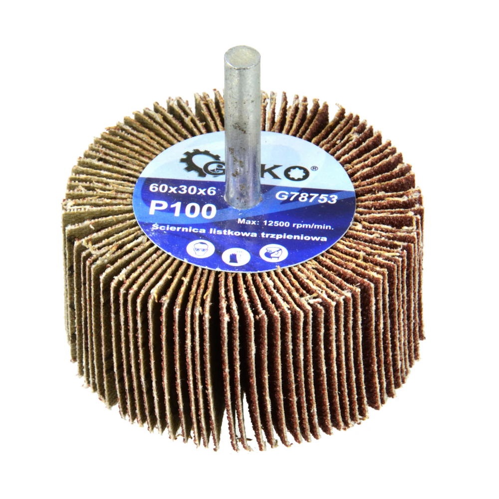 Geko fúrógépbe fogható lapkás csiszolókorong 60x30X6mm (P100)