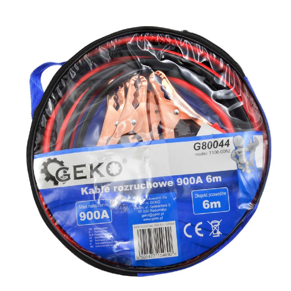 Geko profi indító kábel/bika kábel, 900 A, 6 m