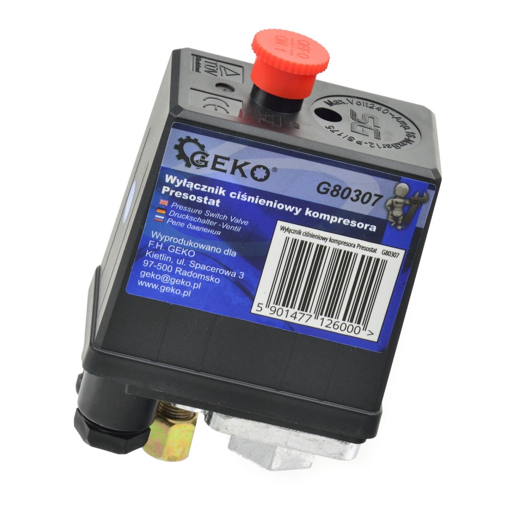 Geko kompresszor nyomáskapcsoló 230V / 12bar