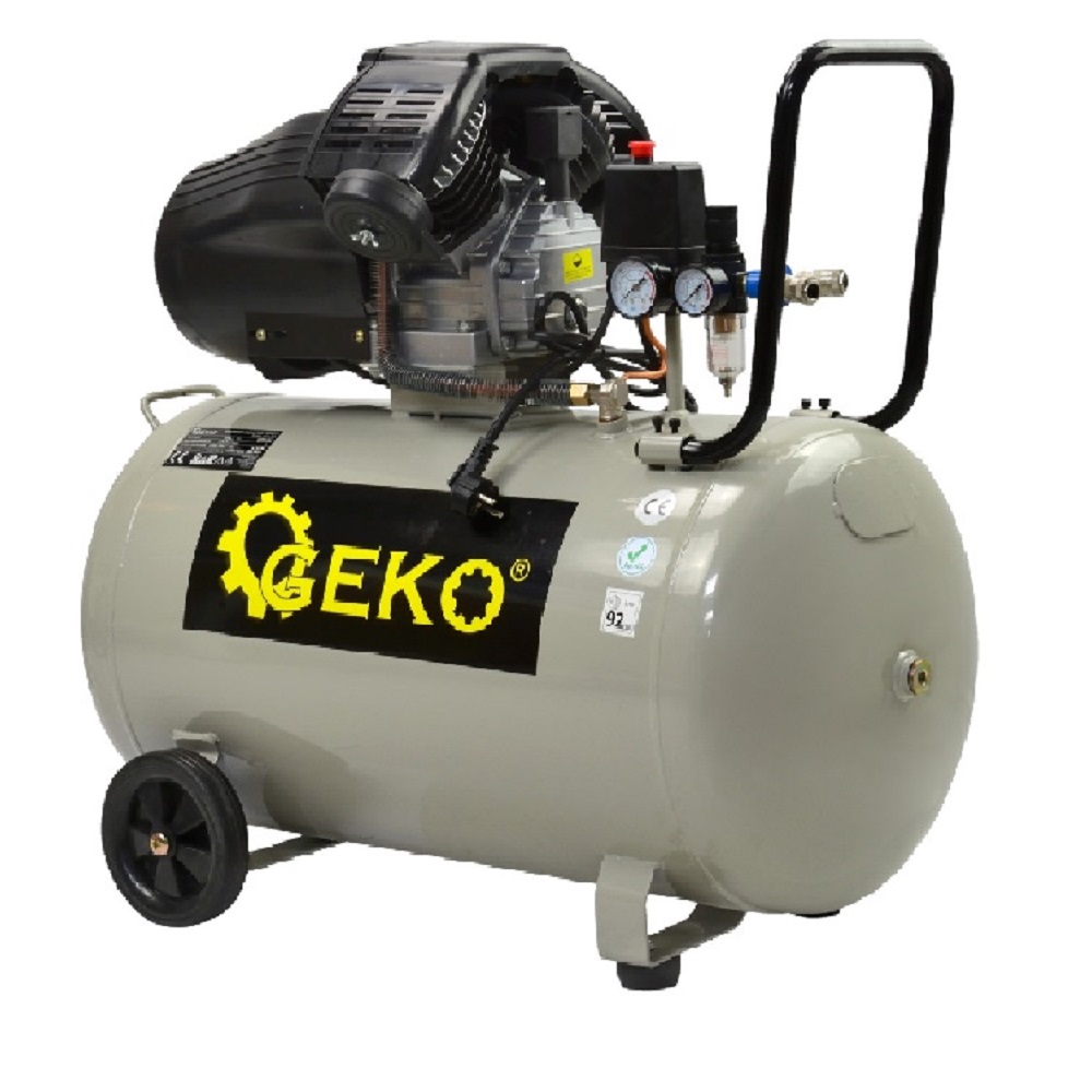 Geko 100 literes olajos V motoros kompresszor 9 bar  380l/min